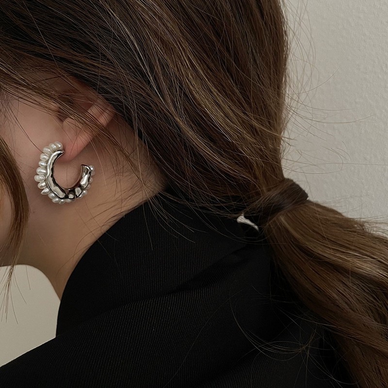 Set 100 Khuyên Tai Đính Ngọc Trai Nhân Tạo Thời Trang