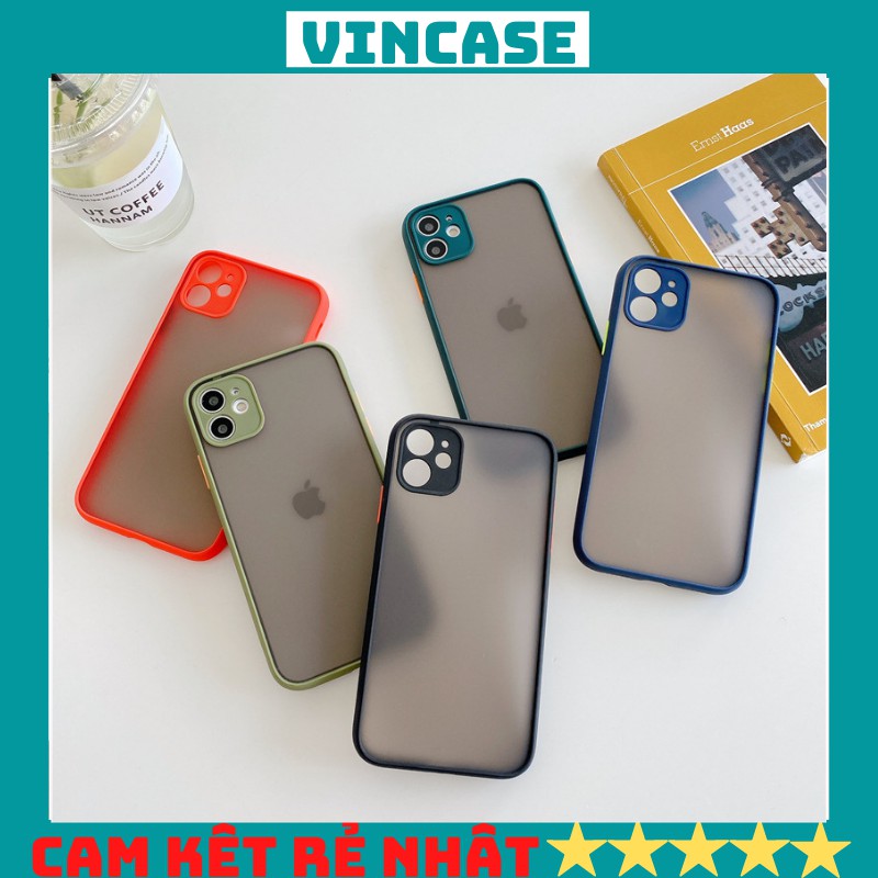 Ốp Lưng Iphone Bảo Vệ Camera Nhám Mặt Mờ Viền Dẻo 6/6s/6plus/6splus/7/8/7plus/8plus/x/xs/xs max/11/11promax - vVncase