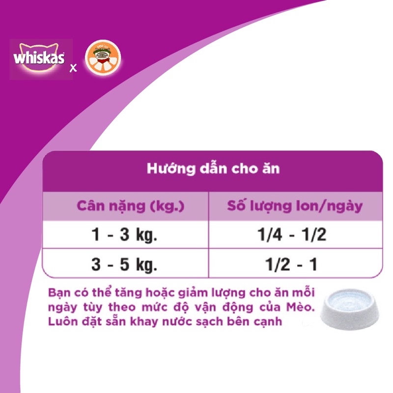 Pate WHISKAS cho mèo lớn lon 400g - Thức ăn dinh dưỡng cho mèo