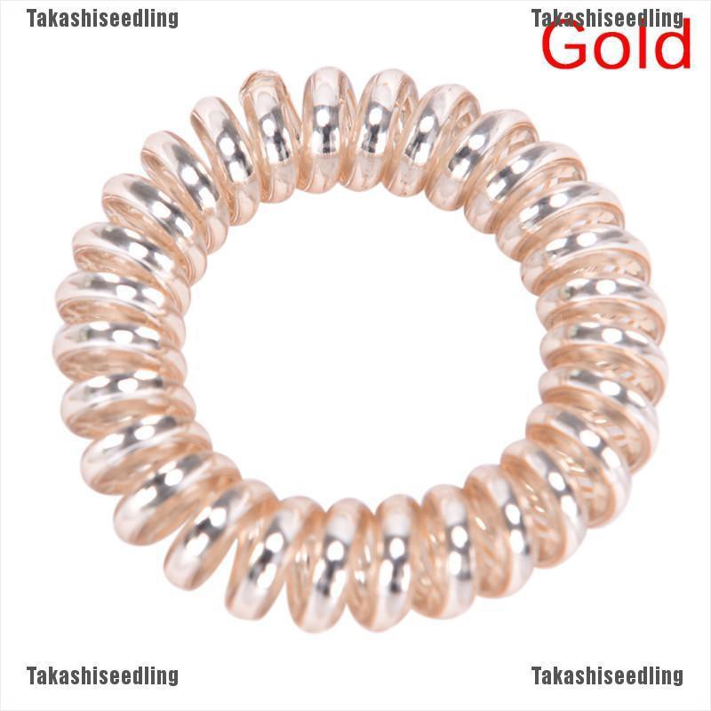 Set 1/5 dây buộc tóc cao su dạng dây xoắn thiết kế tiện lợi