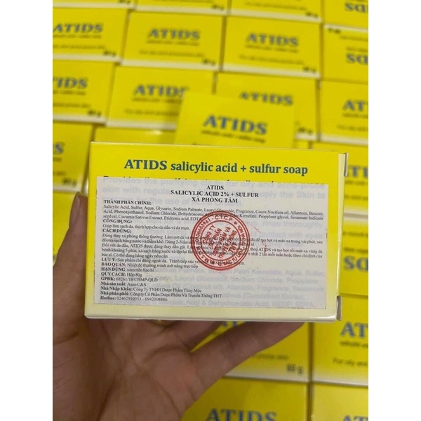 ✅[Chính Hãng] Xà Phòng Tắm ATIDS SOAP 80g Giảm Mụn Lưng, Làm Sạch Da | BigBuy360 - bigbuy360.vn