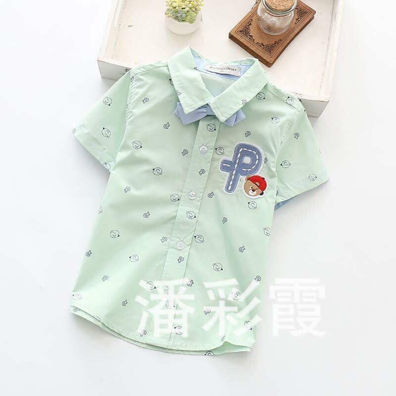 ÁO SƠ MI GẤU BÉ TRAI