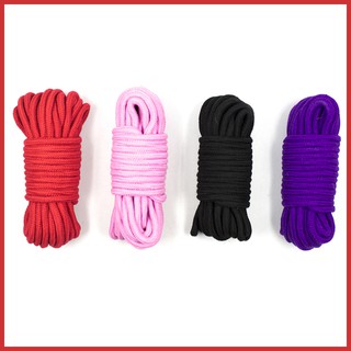 Dây cotton cuộn 10m đen đỏ hồng tím