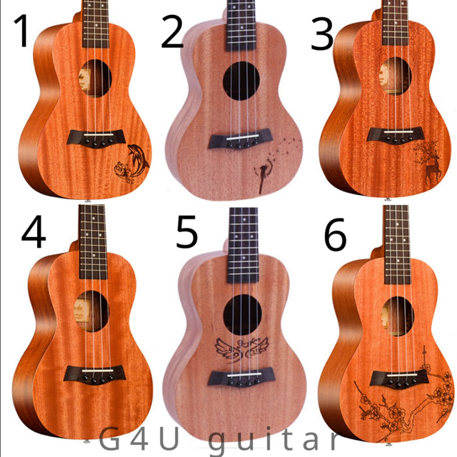 Đàn ukulele 23 inch Ukulele concert full phụ kiện Full gỗ mahogany hồng đào Bắc phi