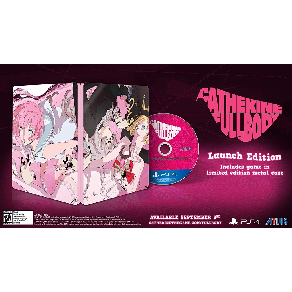 Đĩa game PS4: Catherine: Full Body Steelbook Edition