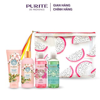 Combo: 2 chai Sữa tắm Purité, 1 Dầu gội - 1 Dầu xả Purité chắc khỏe lưu hương Hoa Anh Đào [100ml/Chai] (Mùi ngẫu nhiên)