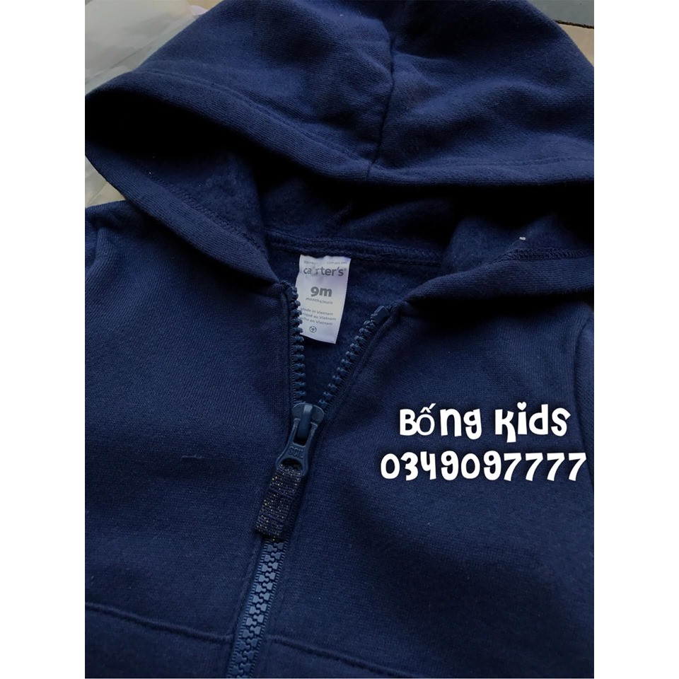 Bộ Khoác Nỉ Bé Gái Dải Tim Navy Carters