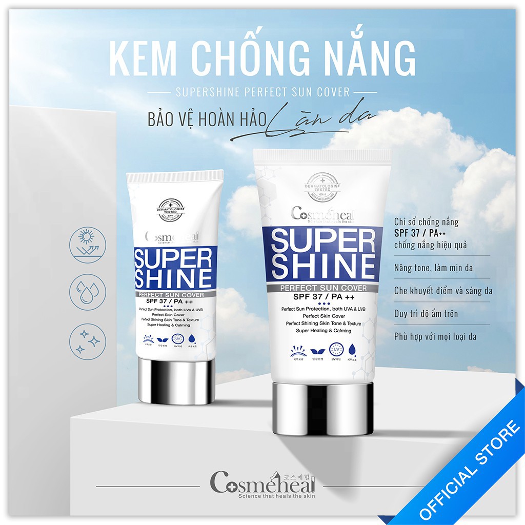 Kem Nền Chống Nắng CosmeHeal Super Shine Perfect Sun Cover