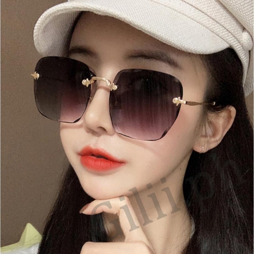 Kính Mát Nữ Gọng Vuông Không Viền
