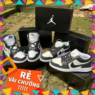 🔥free ship sneaker 🅹🅾🆁🅳🅰🅽 high low giày thể thao nam nữ cao cổ thấp trắng đen lưỡi gà trắng