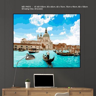 Tranh treo tường tự tô màu số hóa DALI Tranh Phong Cảnh Venice PH010