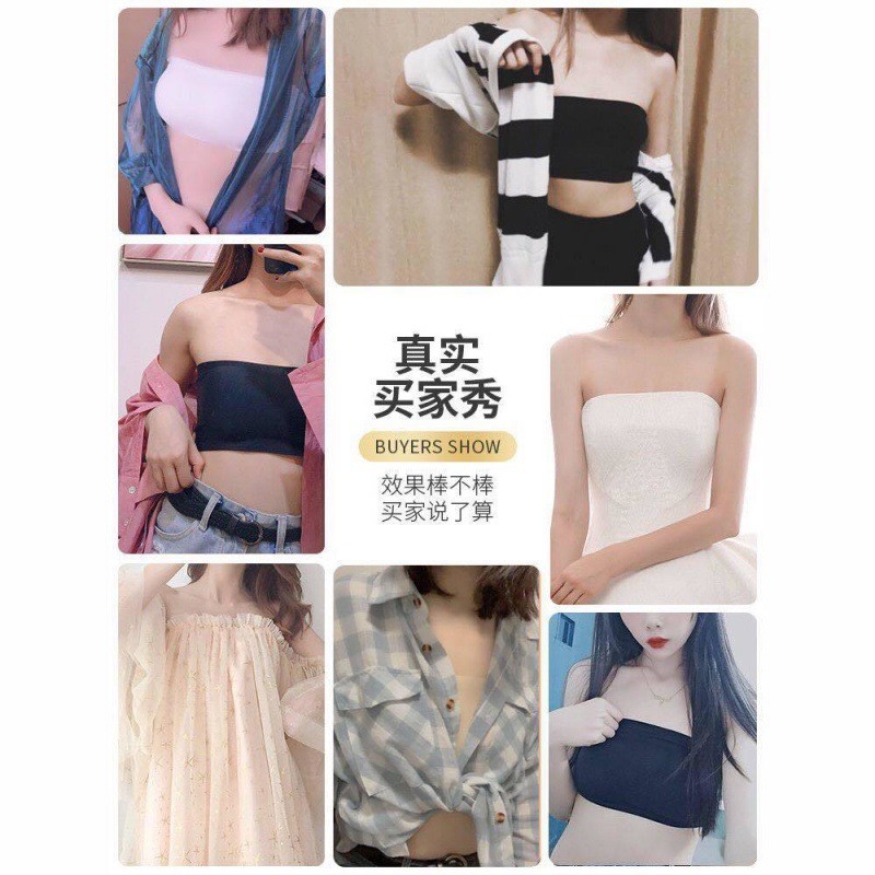 Áo bra Su quây không dây , Áo bralette Trơn ngang phong cách