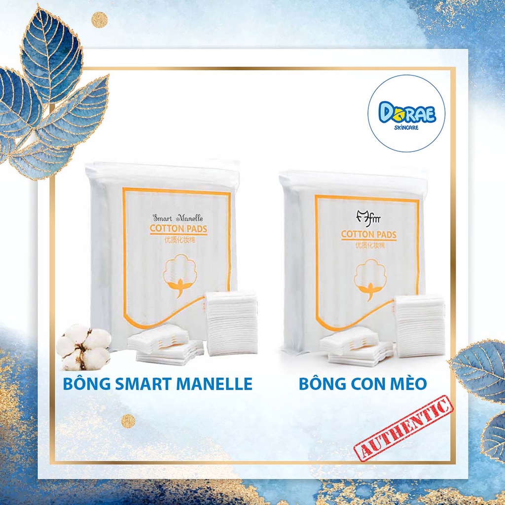 ✅[Bông Tẩy Trang 3 Lớp] Smart Manelle 222 Miếng Bông Tẩy Trang Cotton Pads 100% tự nhiên_BTT Nội Địa Trung