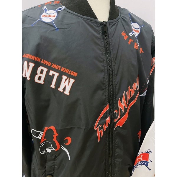 ÁO KHOÁC MLBNY BOMBER VẢI DÙ NHIEU HINH - KHOÁC NỈ UNISEX NAM NỮ - HÀNG CÓ SẴN