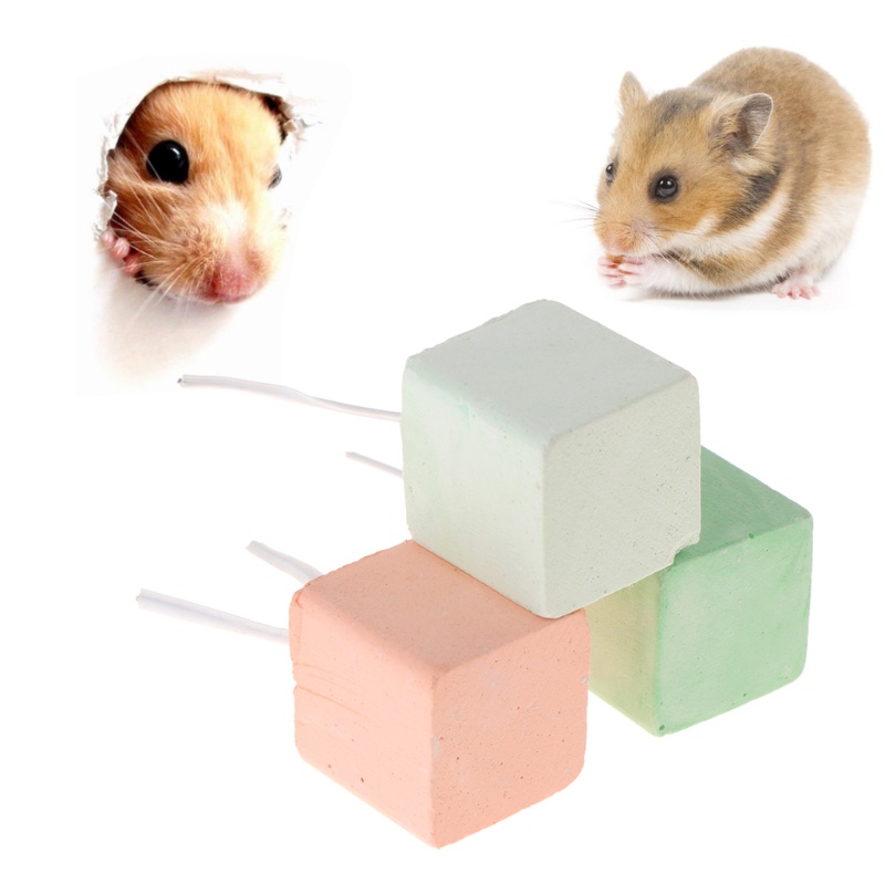 Đồ Chơi Khối Đá Mài Răng Tự Nhiên Cho Chuột Hamster / Thỏ / Chinchilla Hedg