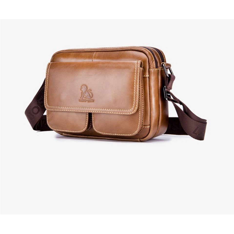 Túi đeo chéo đeo vai nam 100% da bò thật cao cấp phong cách mới