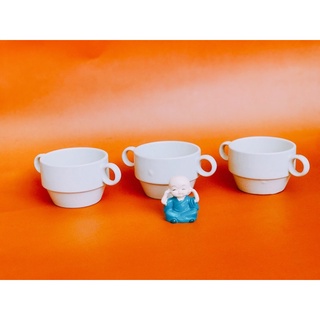 Chậu sứ trắng 02 quai