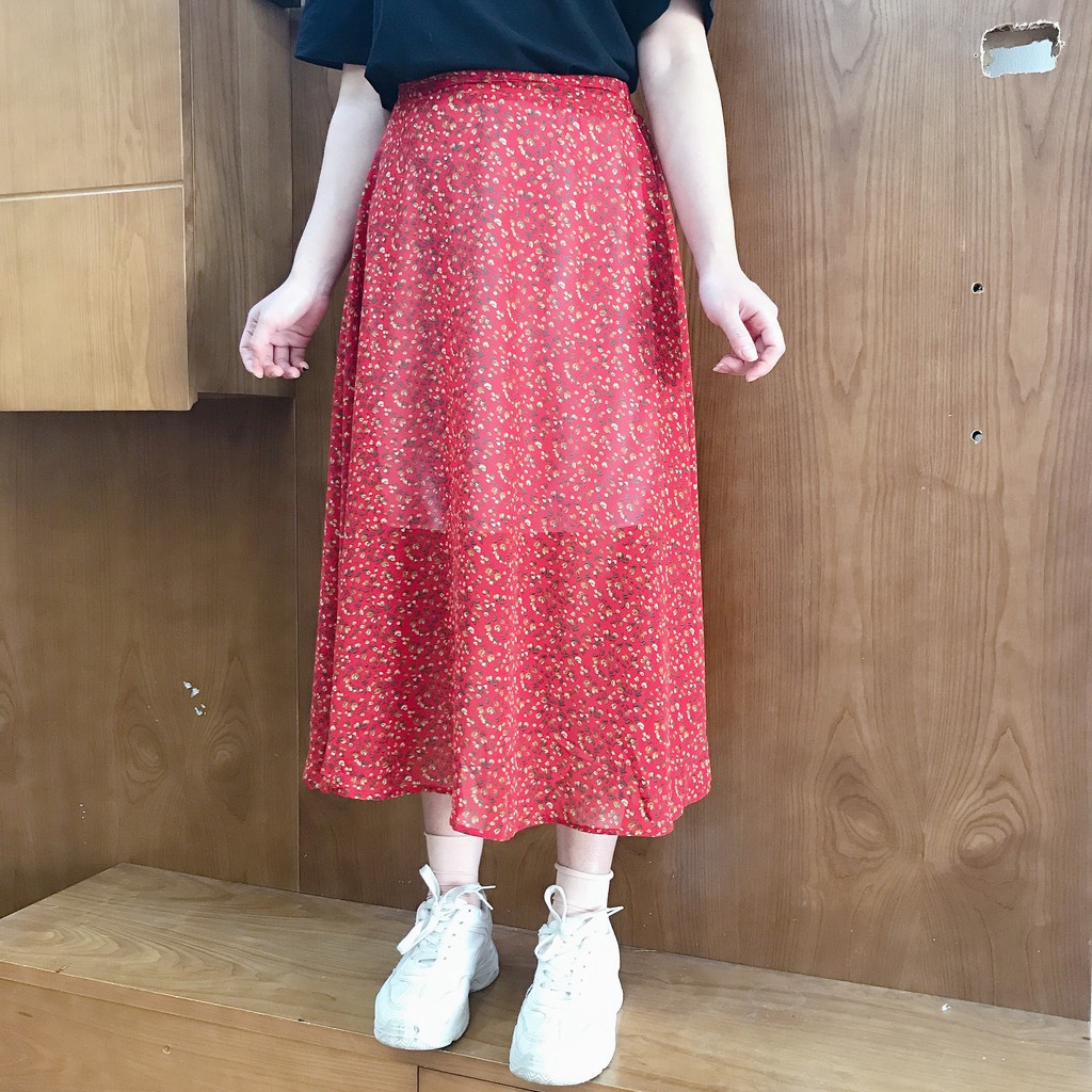 [ Mã FAGREEN55 giảm 10% tối đa 30K đơn 99K] Chân váy hoa nhí vintage nhiều màu - Chân váy dài vintage CV14 | BigBuy360 - bigbuy360.vn