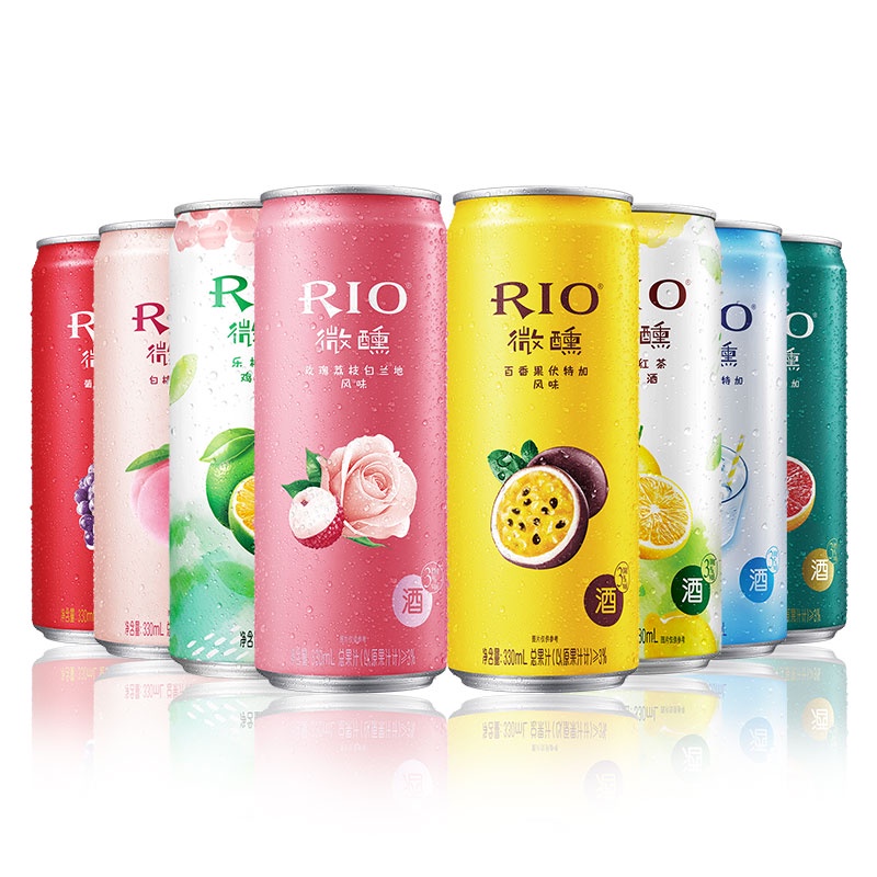 [10 Vị] Nước Cocktail Rio Light Hoa Quả Lon 330ml