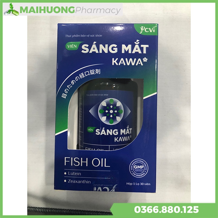Viên Sáng Mắt Kawa Bổ sung dưỡng chất cho mắt giúp cải thiện thị lực , Giảm nhức mỏi mắt , khô mắt.