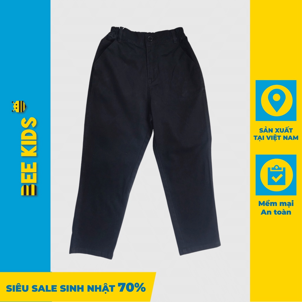 Quần dài kaki cho bé trai từ 6-12 tuổi BeeKids thiết kế chun năng động 8QK01753DD