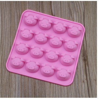 Khuôn Silicone Vĩ Mặt Heo 16C