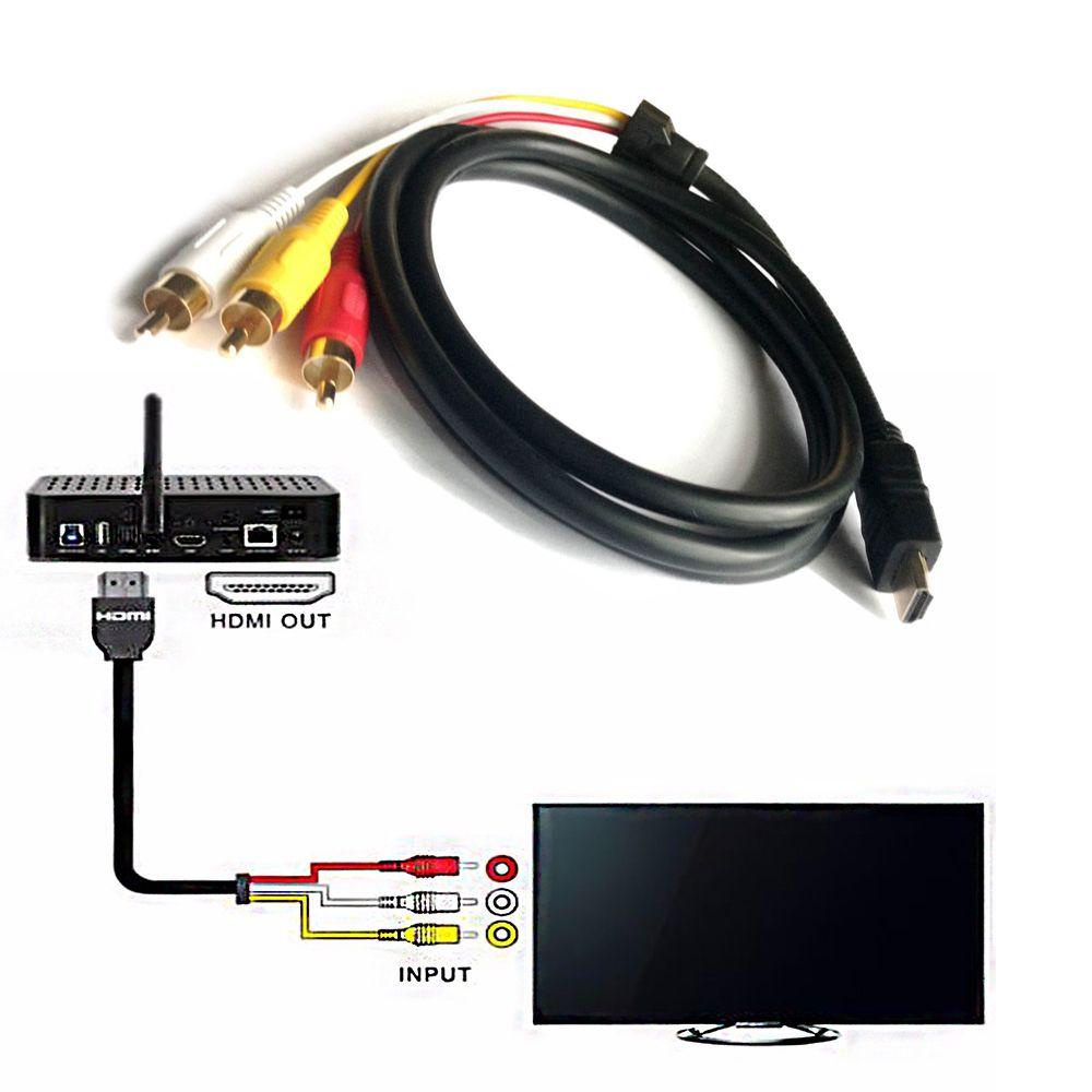BTLIMER Cáp ChuyểN ĐổI Âm Thanh / Video AV TốC Độ Cao HDMI Sang 3 RCA Cho TV HDTV DVD