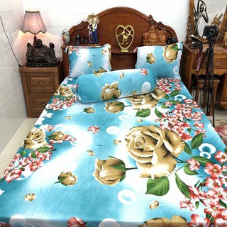 Bộ Drap Thun Hàn Quốc Mát Lạnh{ 4 món } inbox chọn màu