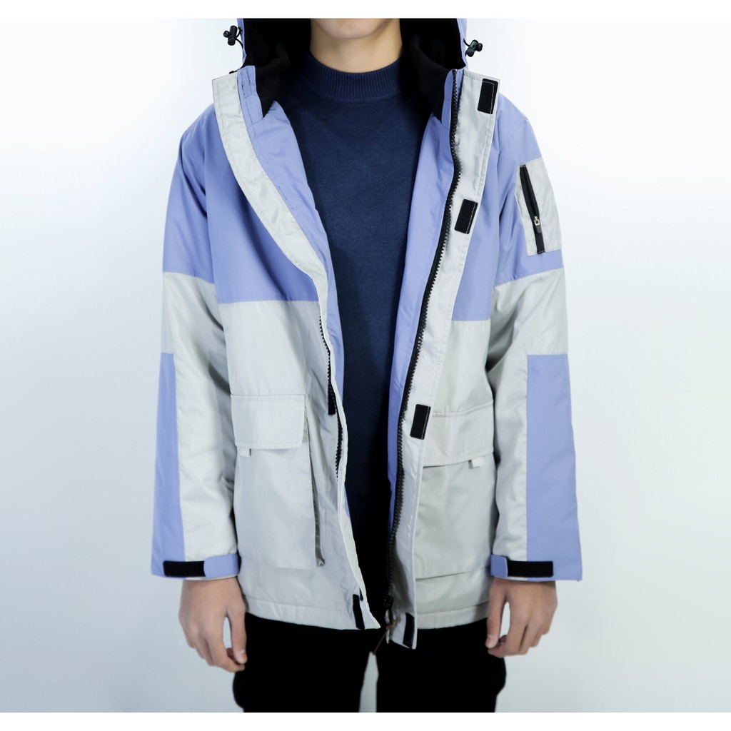 Áo khoác phao StreetWear Parka lót dạ phối túi hộp tactical thời trang Pull&bear chống nước