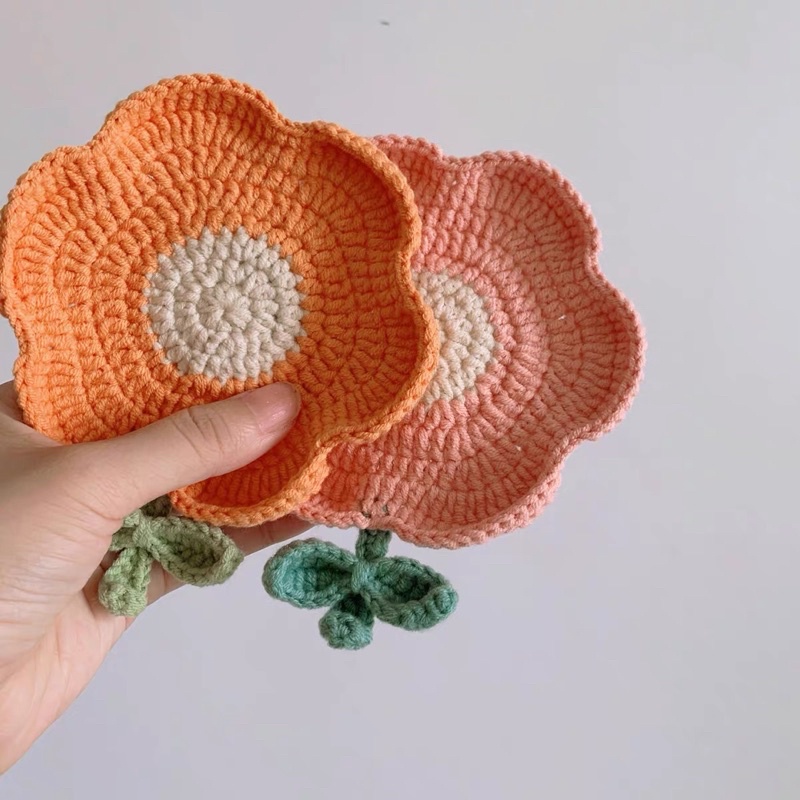 Miếng lót ly decor len handmade