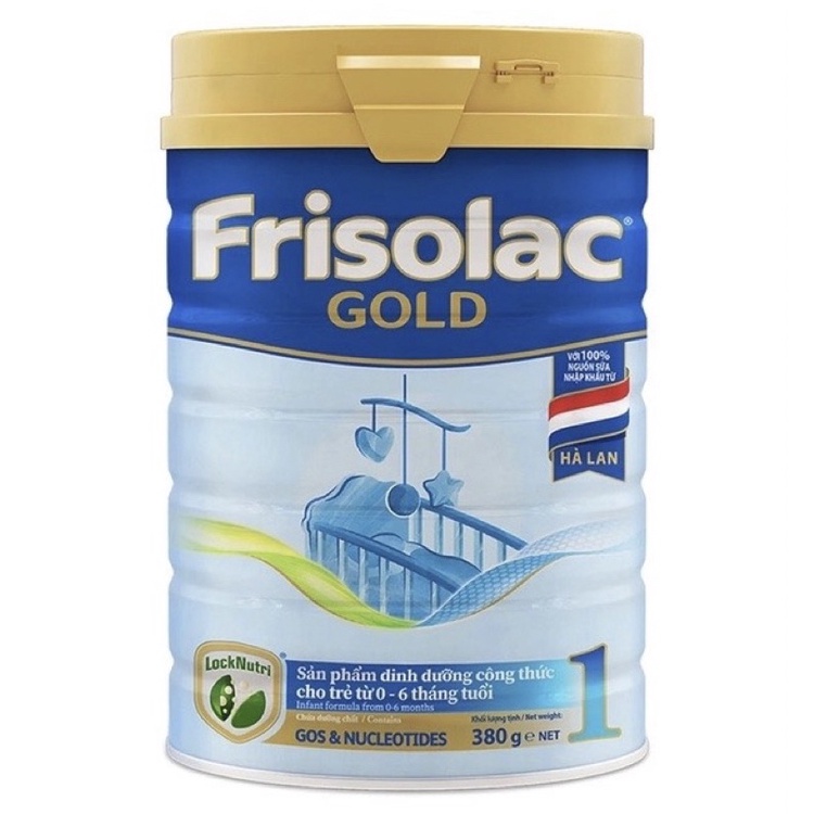 Sữa bột FRISOLAC GOLD 1 - Lon 380g (Mẫu mới/Date xa)