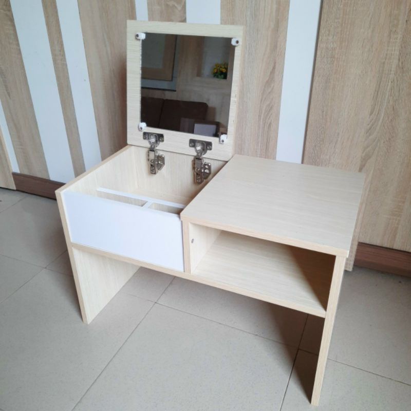 ❤️(Tặng quà)❤️Bàn trang điểm mini ngồi bệt có gương decor,bàn phấn nhỏ giá rẻ