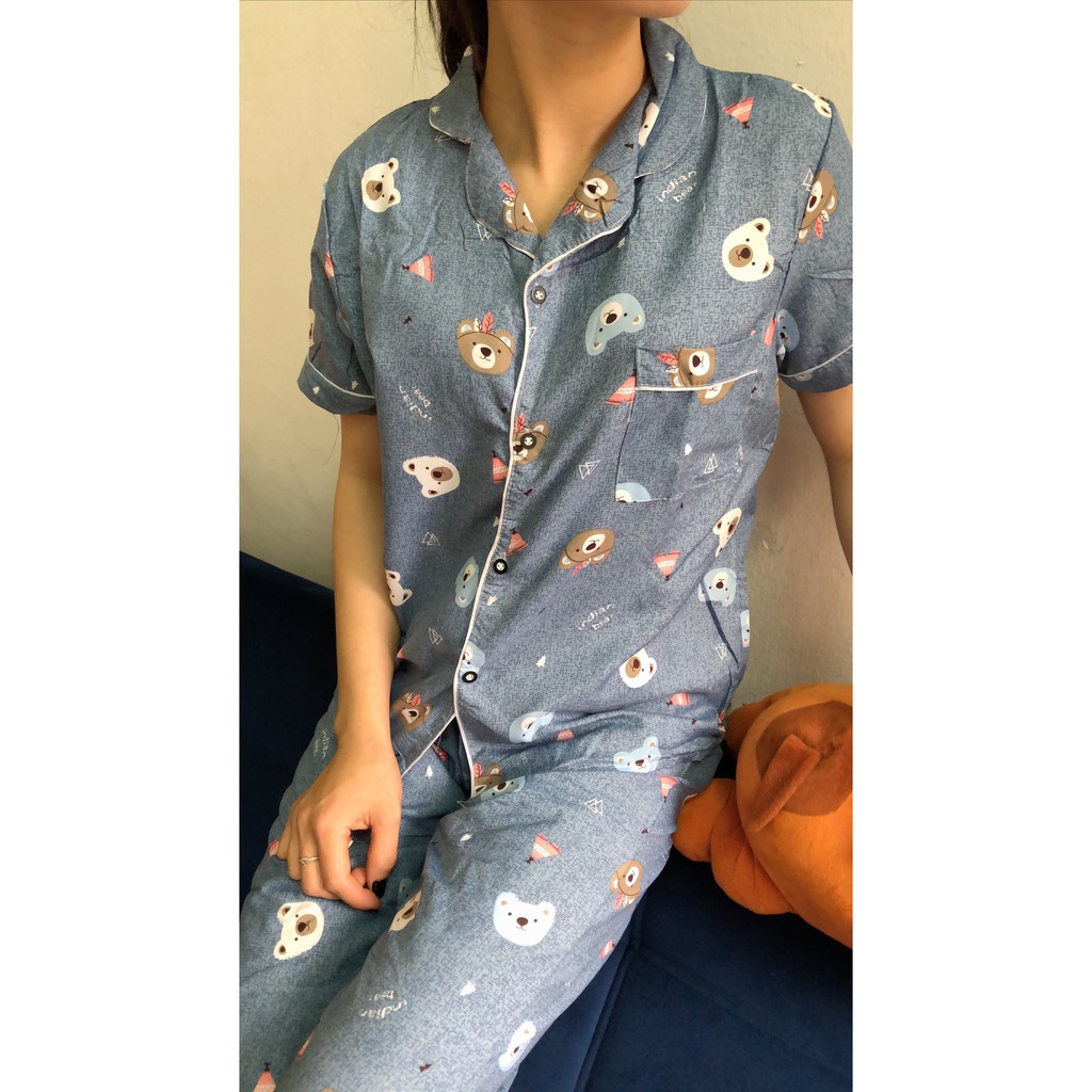 Bộ Pijama 🏆SALE🏆  Quần áo Pijama Kate thái lan Big Size Đồ Ngủ Mặc Nhà Tay Ngắn Quần Dài Chất Đẹp Nhiều Màu