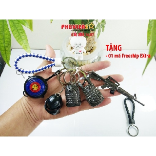 Combo 6 món Móc khóa Pubg cực chất - Chất liệu kim loại - sơn tĩnh điện cực bền(P5)