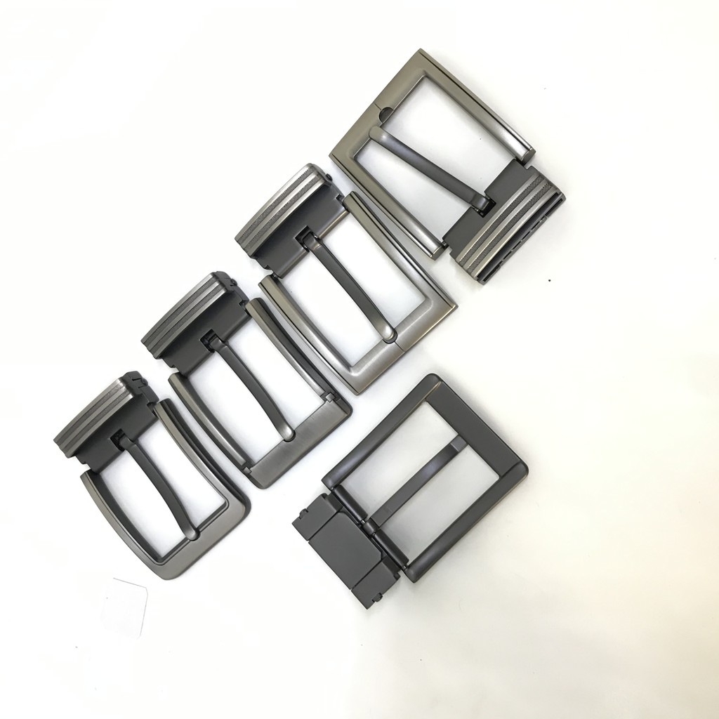 Mặt khóa - đầu khóa thắt lưng nam kim kẹp bảng 4cm màu chì_họa tiết ngẫu nhiên