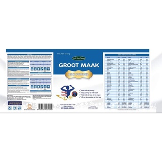 (chính hãng 900g) sữa bột canxi groot maak 900g