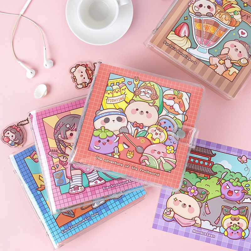 Miko❥mochi Sổ Tay Hình Vuông Cỡ Nhỏ Trong Suốt Dành Cho Học Sinh