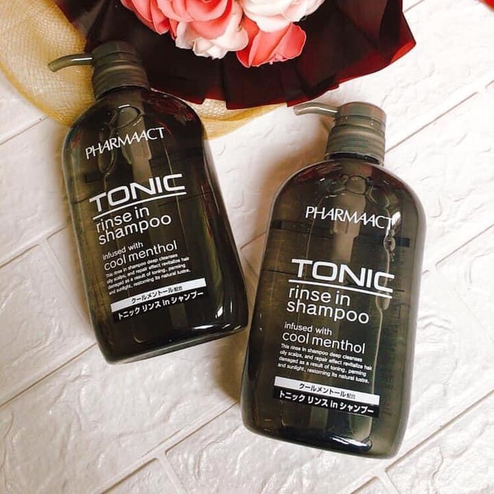 Dầu gội xả 2 trong 1 cho nam tóc gàu Tonic Rinse In Pharmaact Nhật Bản (600ml)