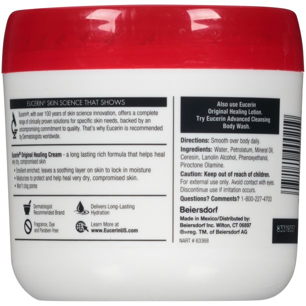 Kem giữ ẩm cho da khô nứt nẻ Eucerin Original Healing Cream Fragrance Free 454gr hàng Mỹ