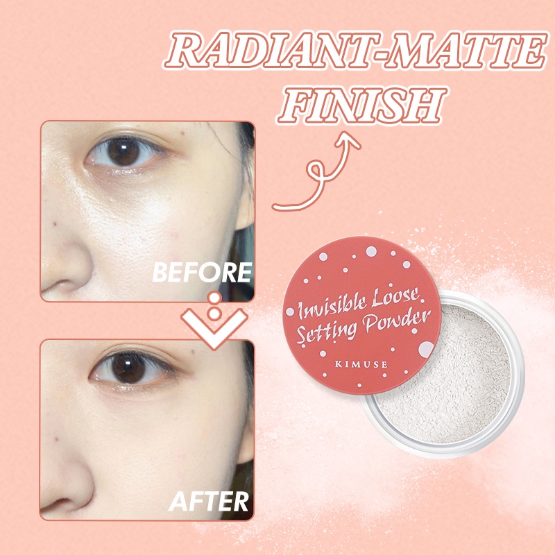 Phấn phủ trang điểm bắt sáng KIMUSE lâu trôi chống nước thích hợp cho đánh khối 4 màu sắc 8g