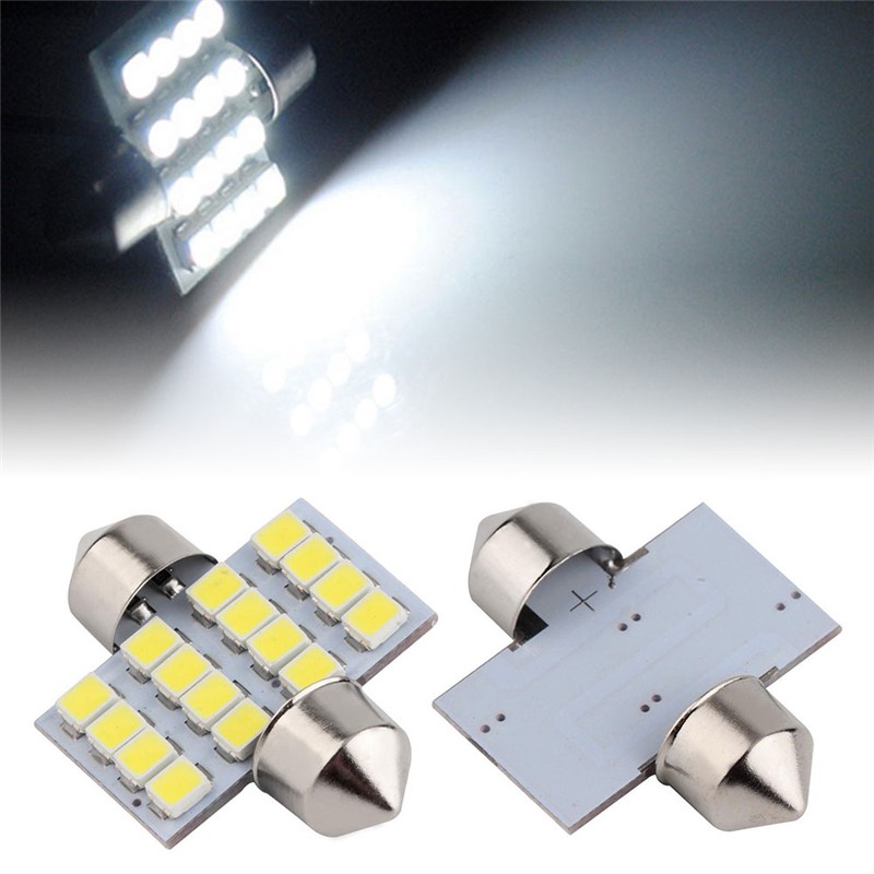 1 Đèn LED biển số xe hơi 31mm 16SMD 1210