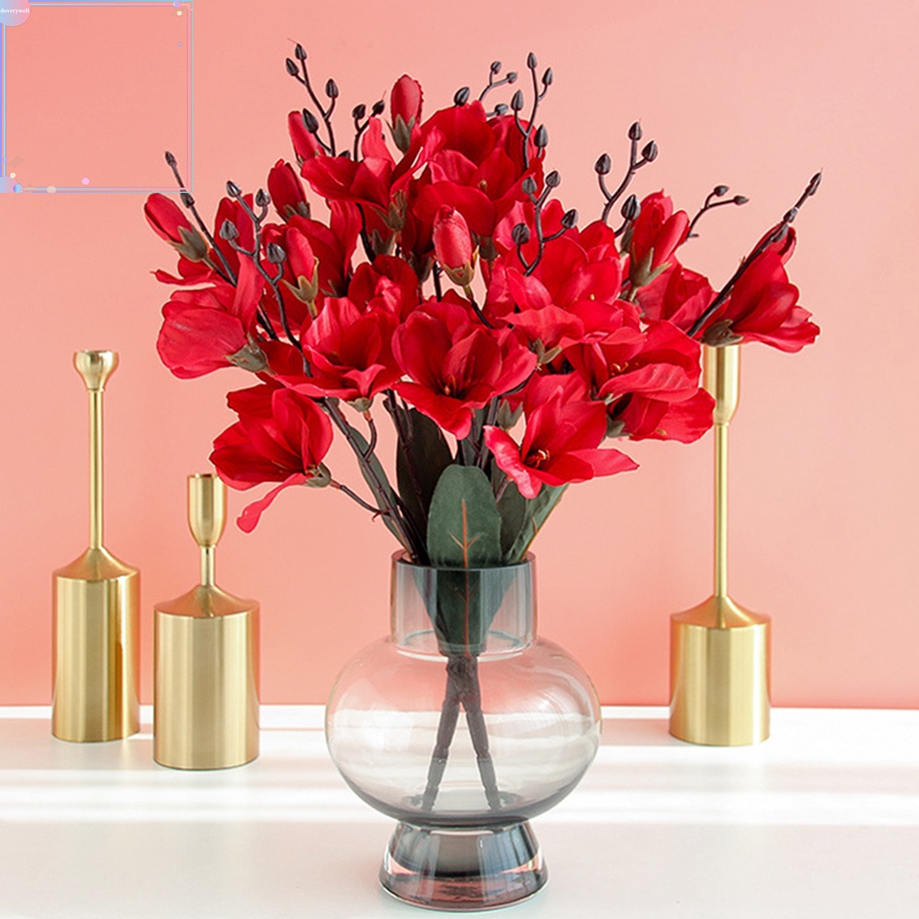 Bó hoa lụa giả trang trí đẹp mắt DIY