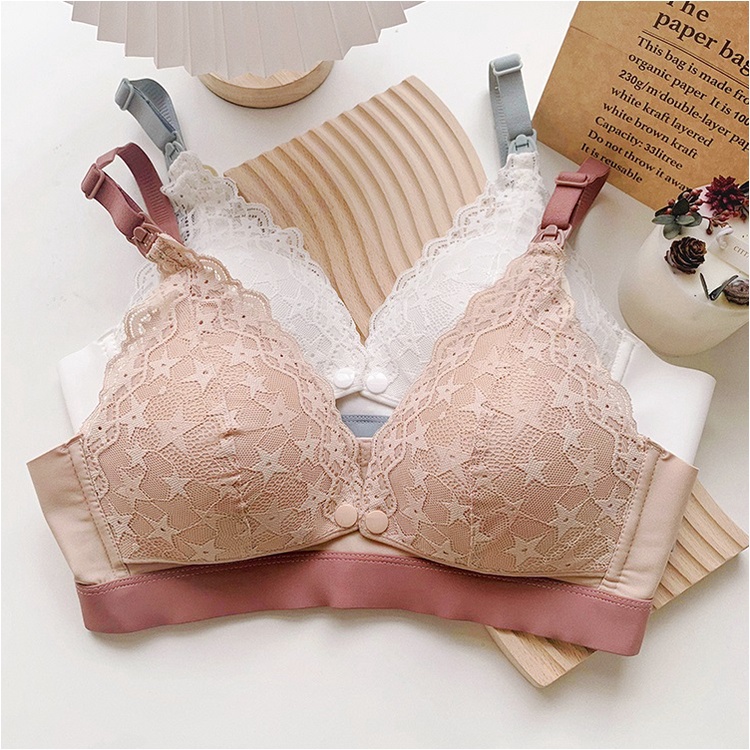 Áo Ngực Bà Bầu ,bra áo lót su đúc phối ren cho con bú và sau sinh không gọng nâng đỡ chống chảy sệ cho mẹ bầu mới 2022