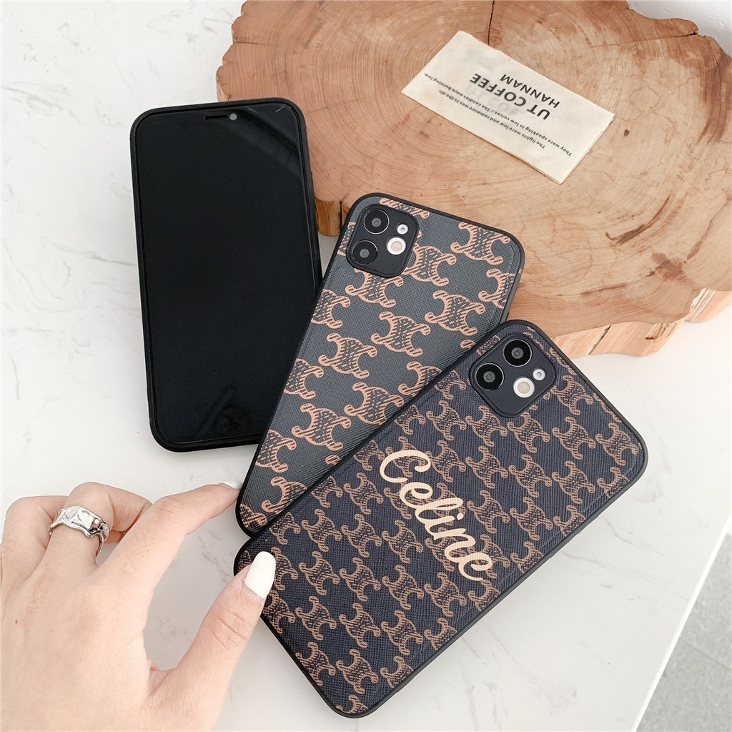 Ốp điện thoại nhựa mềm in logo CELINE cho iPhone15 14 13 12 mini 11 PRO MAX 6/6s 7/8plus SE2 X/XS XR XSMAX #HG3885