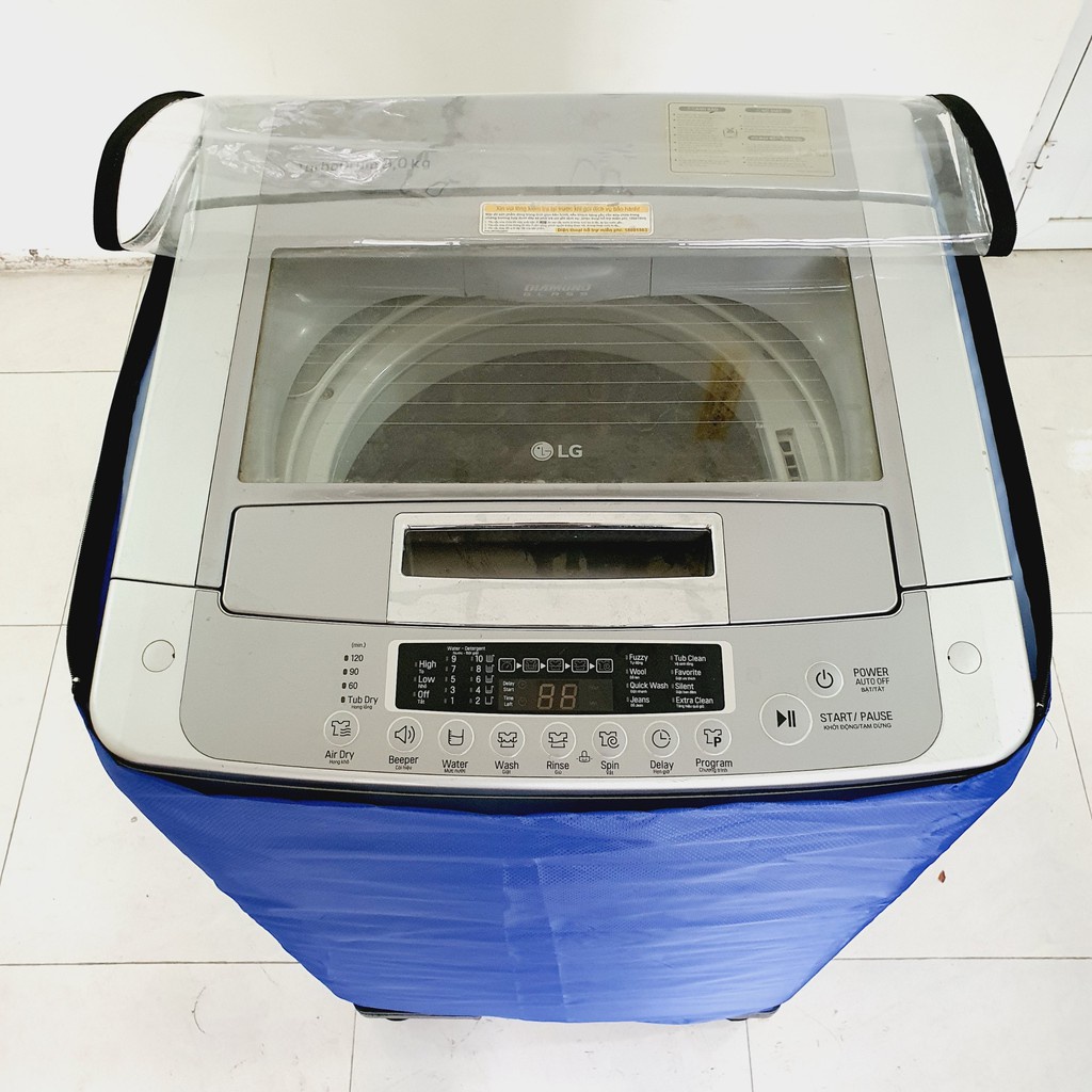 Áo Trùm, Vỏ Bọc Máy Giặt Cửa Đứng/ Cửa Trên Vải Dù Siêu Bền Chống Nắng, Chống Mưa