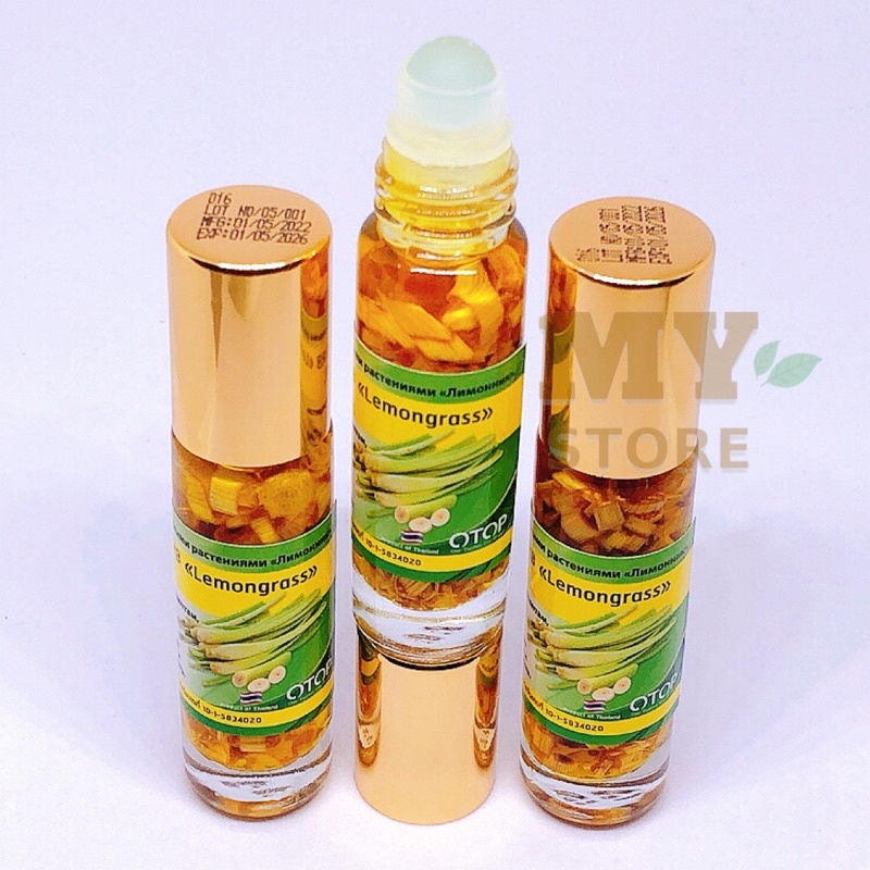 (Chính Hãng) Dầu Lăn Thảo Dược Otop Oil Balm With Herb- Hương Sả Thái Lan 8cc