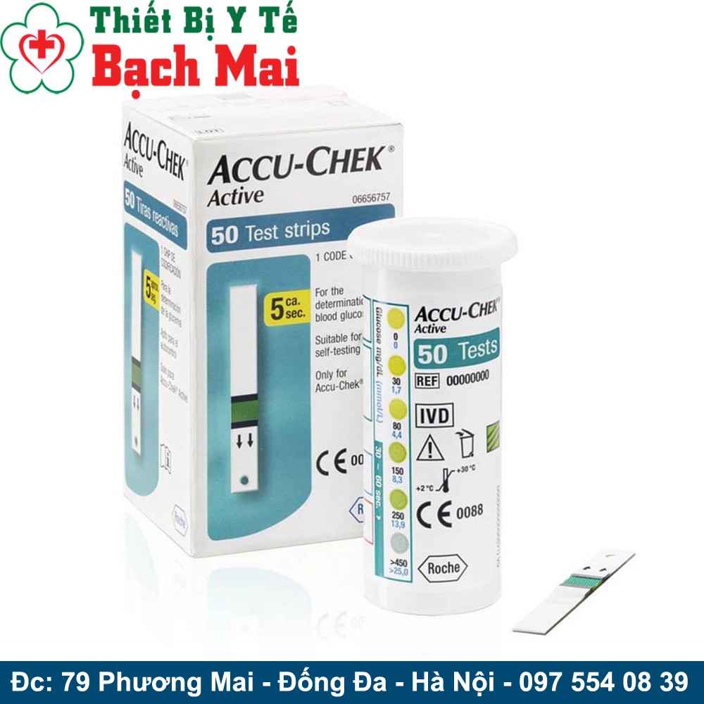 Que Thử Đường Huyết ACCU CHEK Active 50 Que