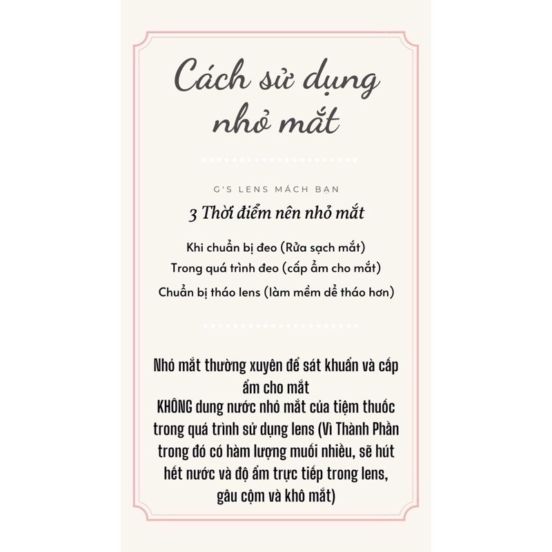 Nước  nhỏ mắt và nước ngâm lens [CHÍNH HÃNG]
