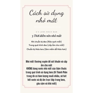 Nước  nhỏ mắt và nước ngâm lens [CHÍNH HÃNG]