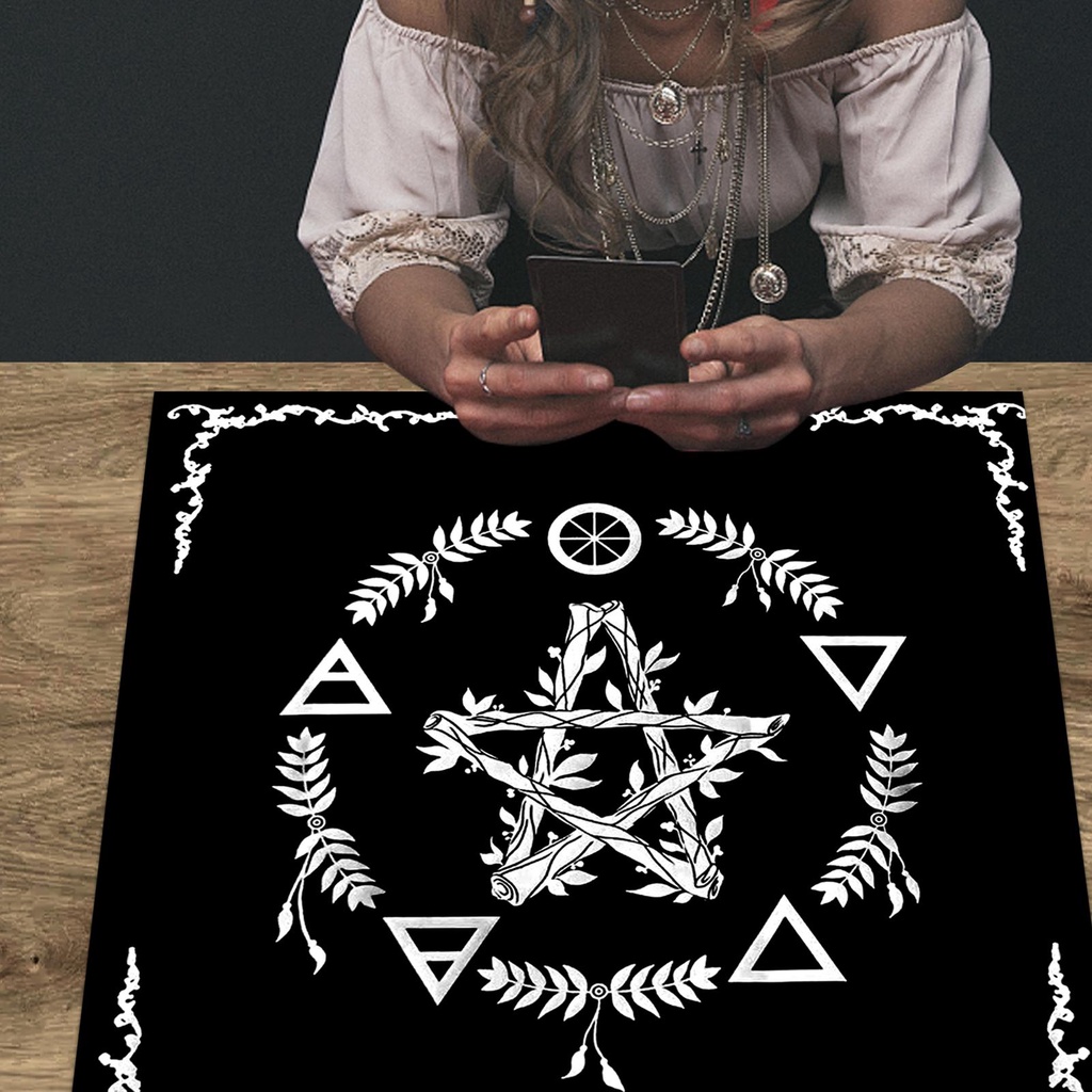 Khăn Trải Bàn Hình Vuông Cho Bài Tarot 19.29in